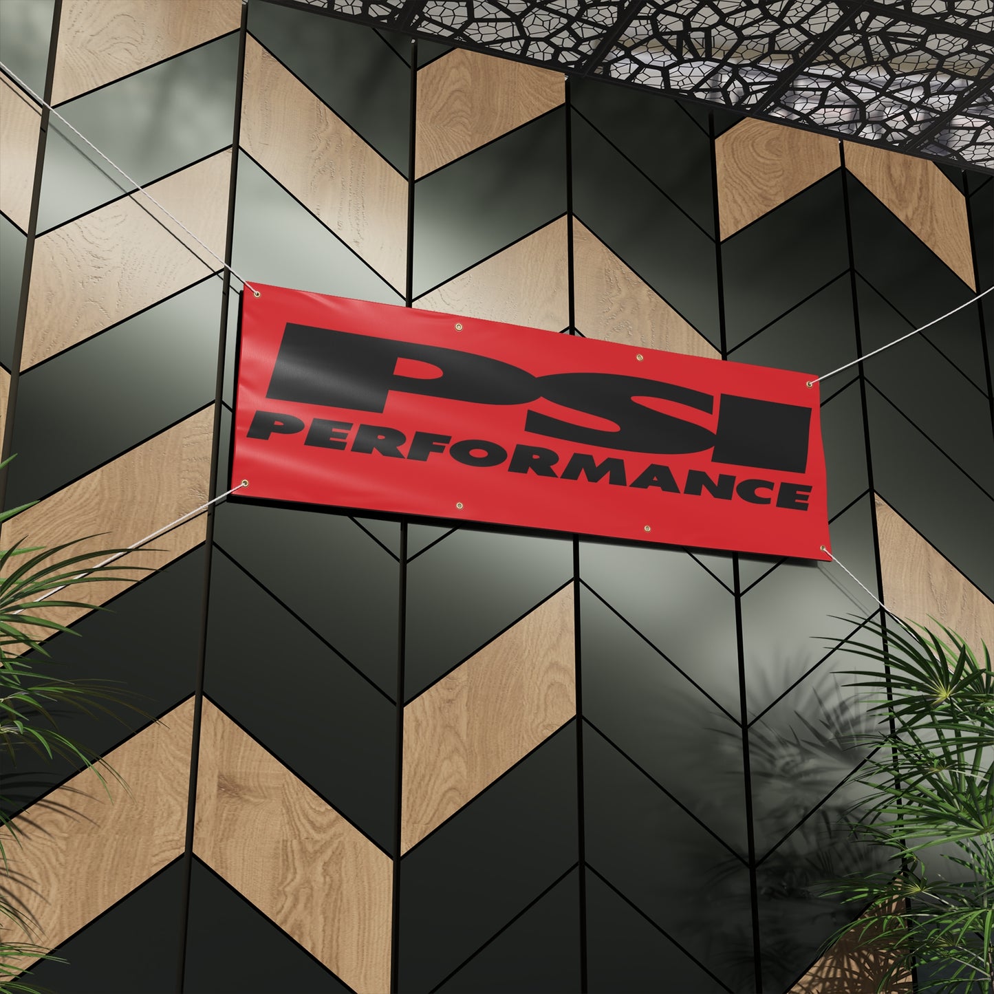 PSI Black/Red Matte Banner