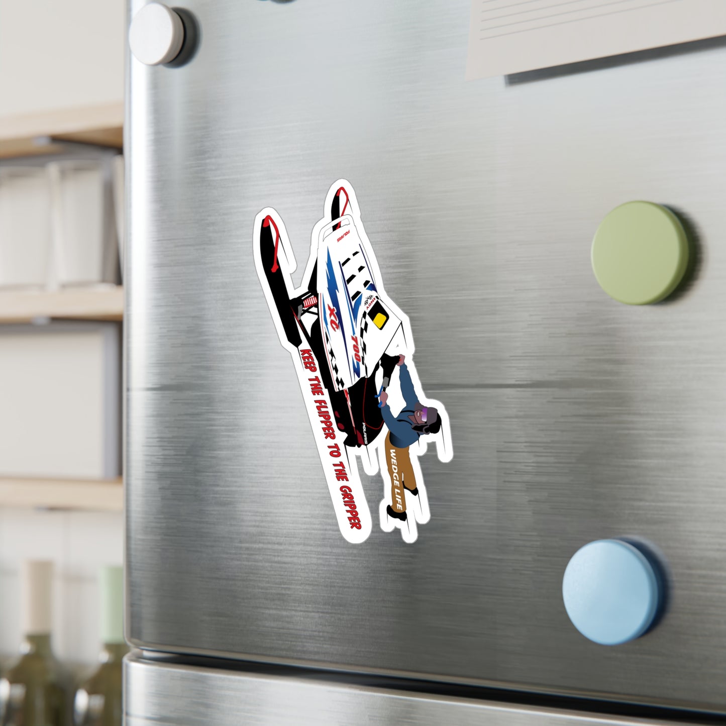 XC Flipper to The Gripper Kiss-Cut Vinyl Decals
