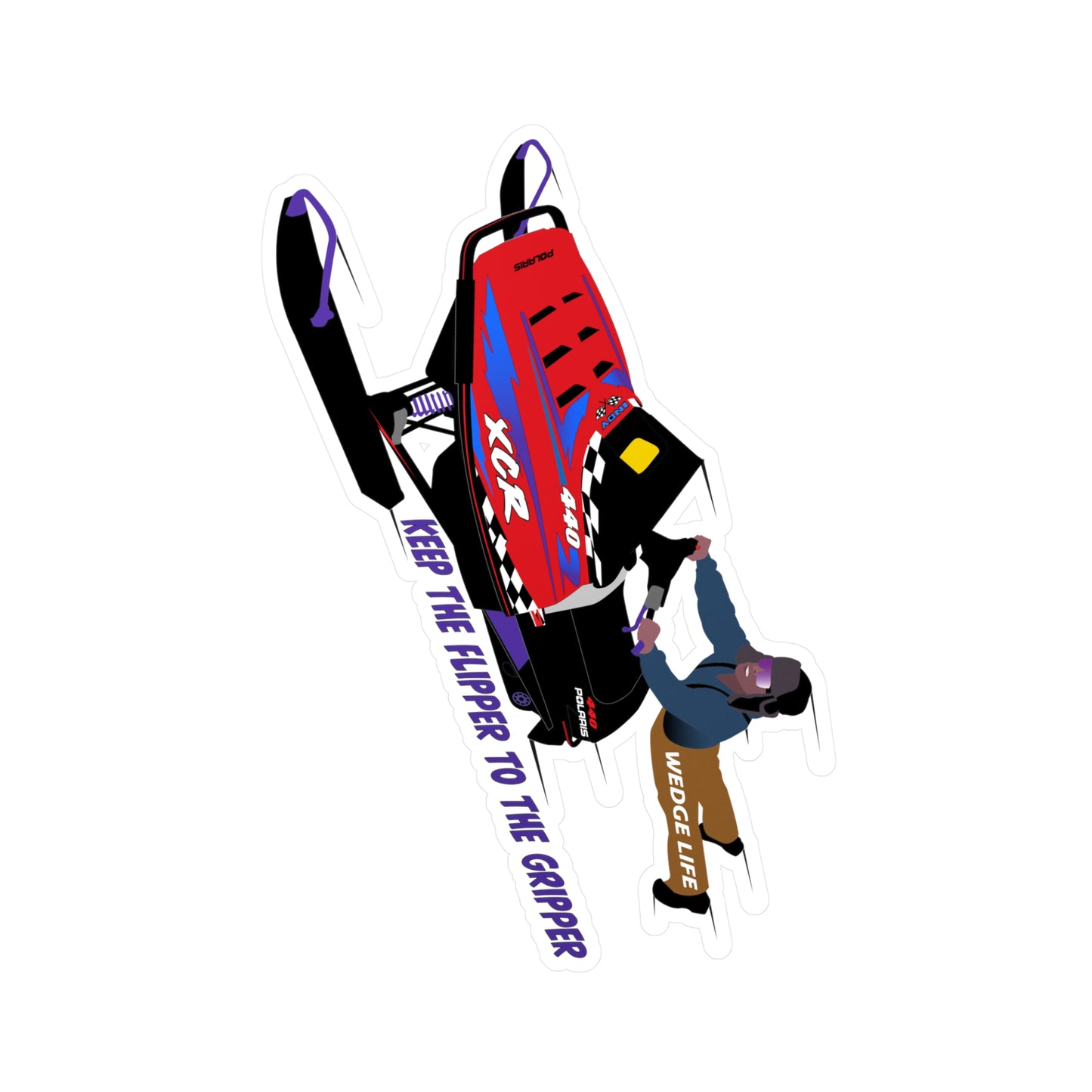 Flipper to The Gripper XCR 440 Kiss-Cut Vinyl Decals