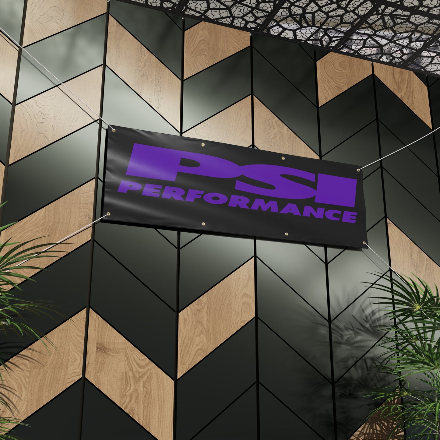 Purple Logo PSI Matte Banner