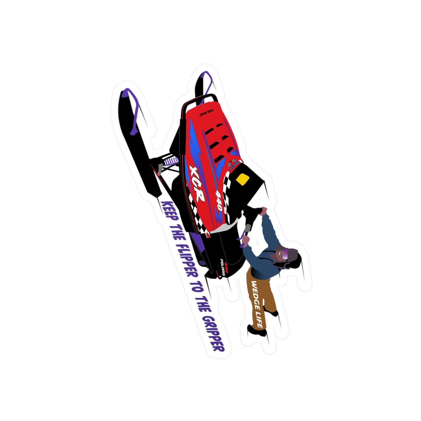 Flipper to The Gripper XCR 440 Kiss-Cut Vinyl Decals
