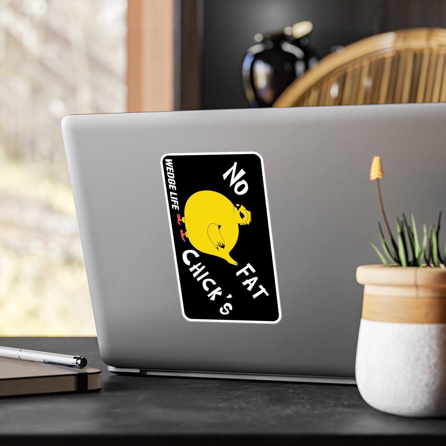 No Fat Chicks Kiss-Cut Vinyl Decals