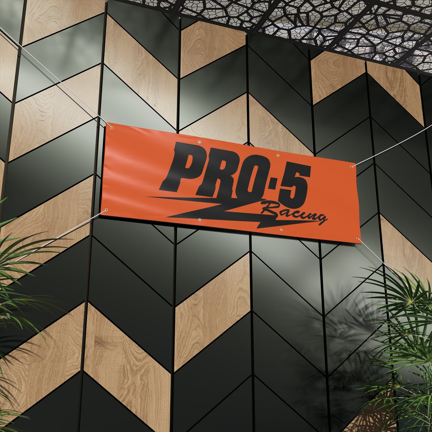Pro 5 Black/Red Matte Banner