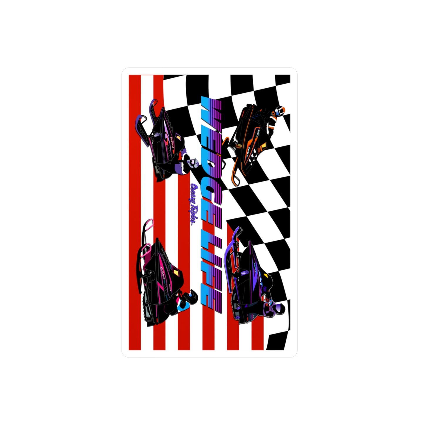 Greasy Triples Kiss-Cut Vinyl Decals