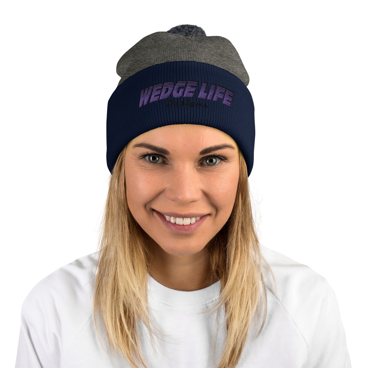 Wedge Life Pom-Pom Beanie