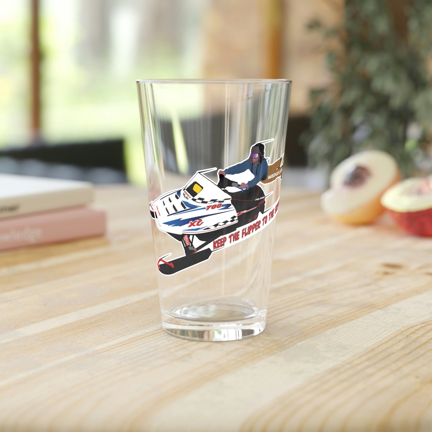 Flipper to the Gripper Glass Pint