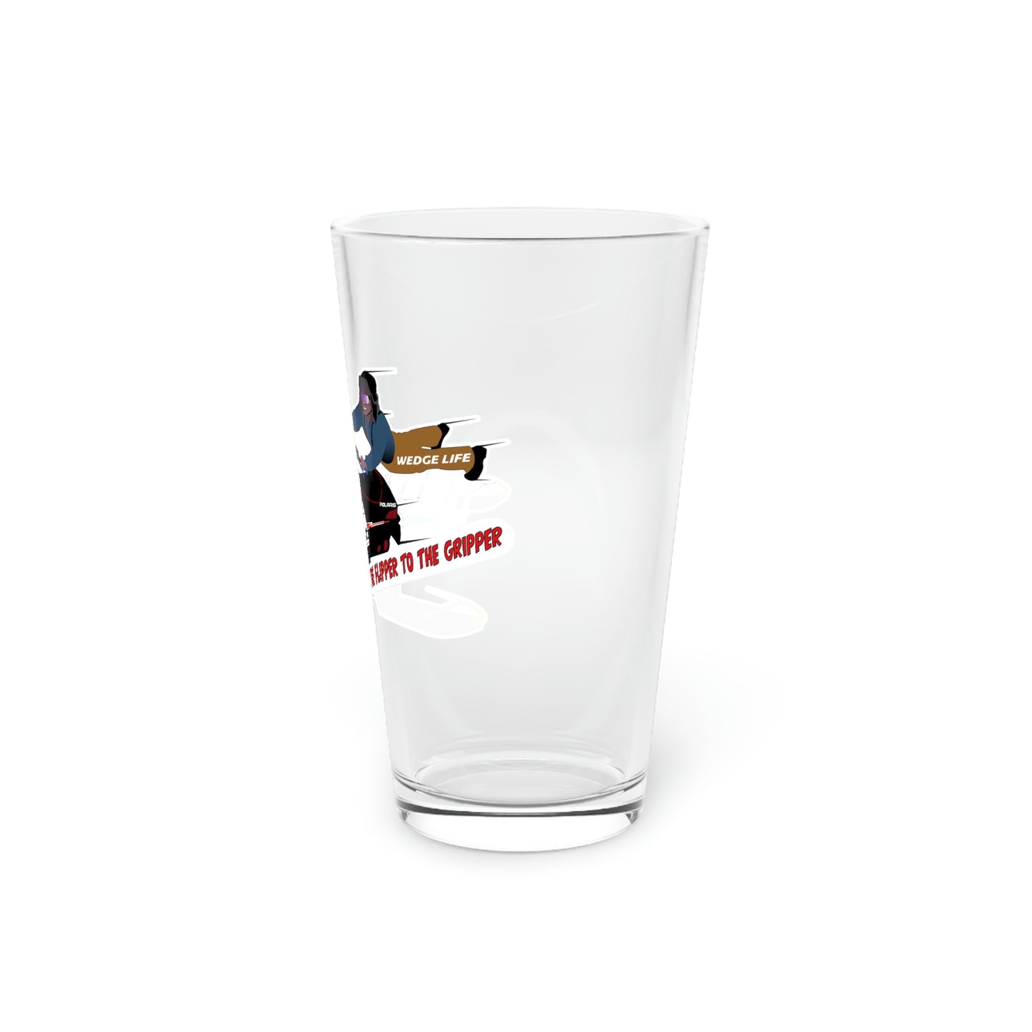 Flipper to the Gripper Glass Pint