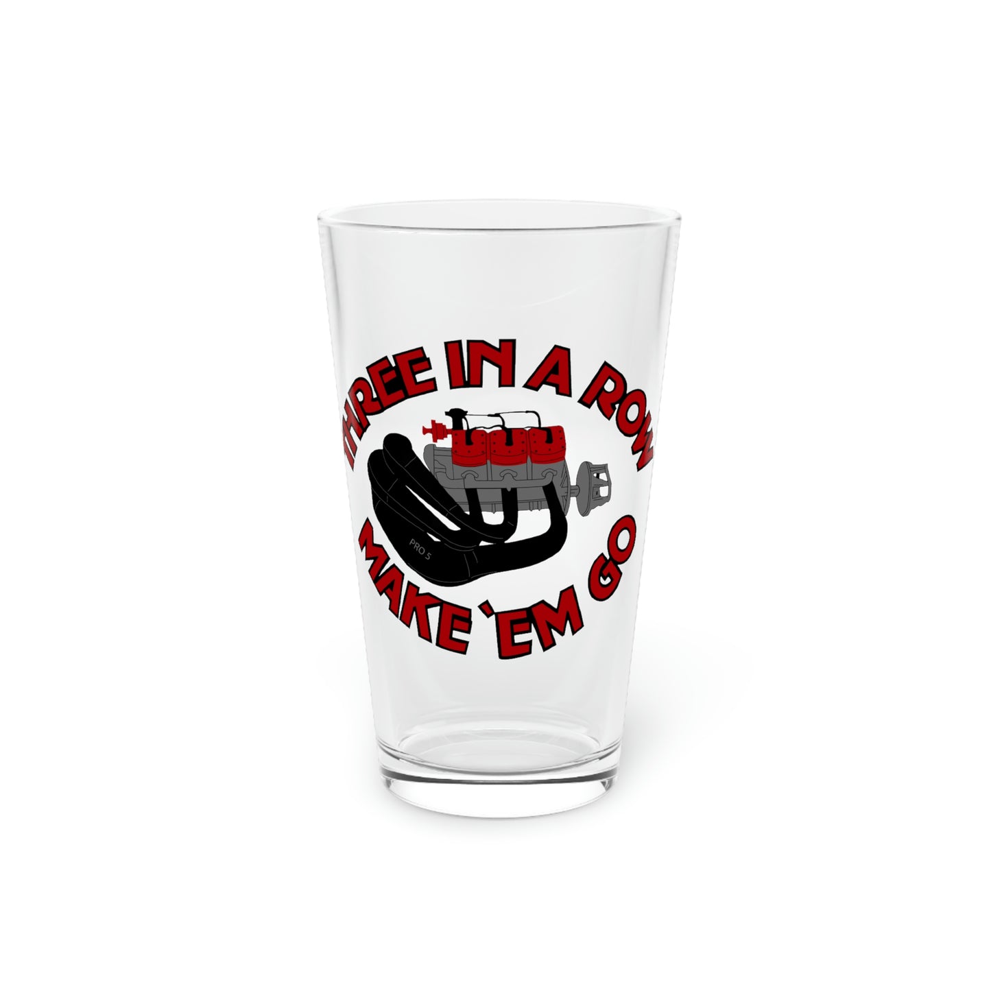 3 In A Row Pint Glass