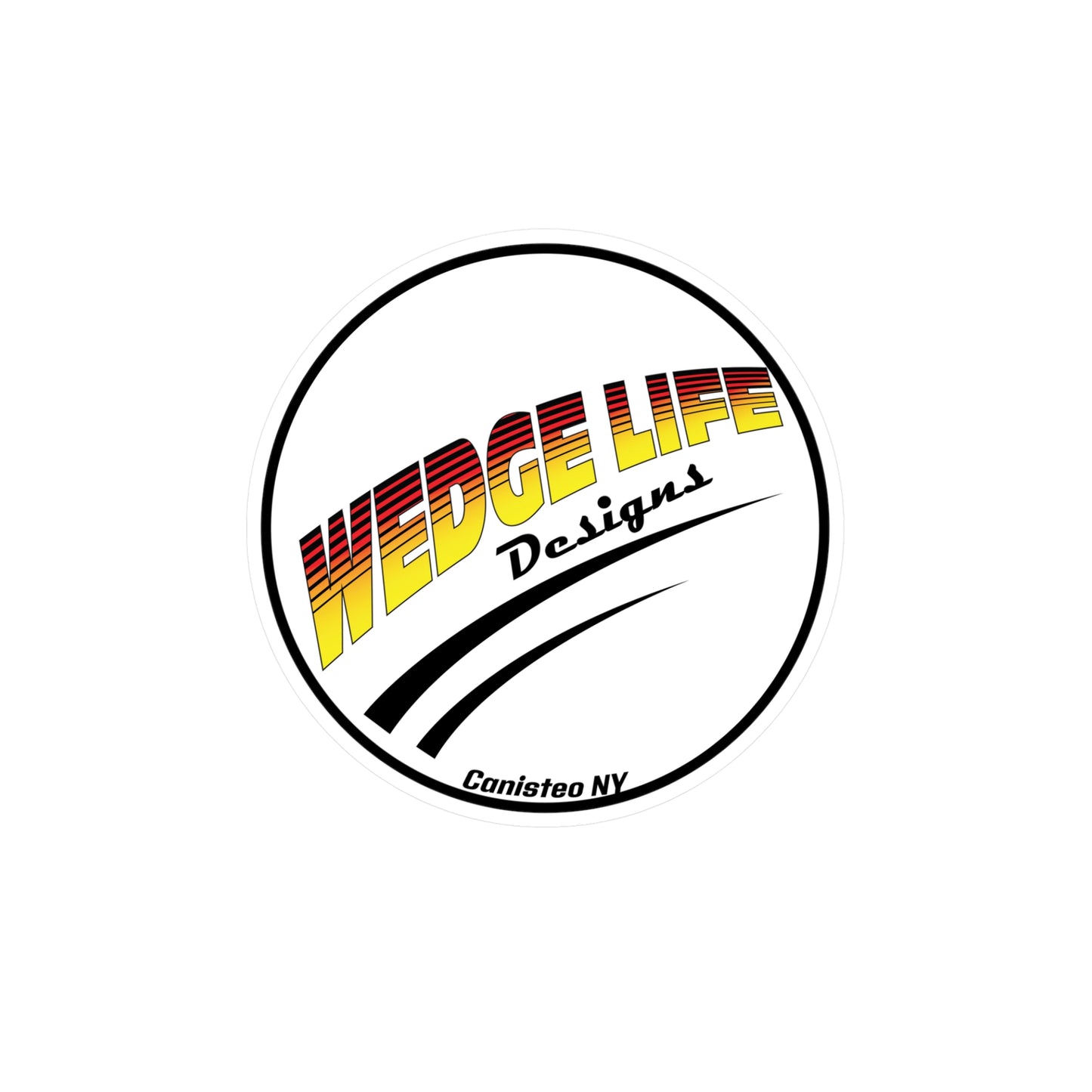 Wedge Life Round Logo Kiss-Cut Vinyl Decals