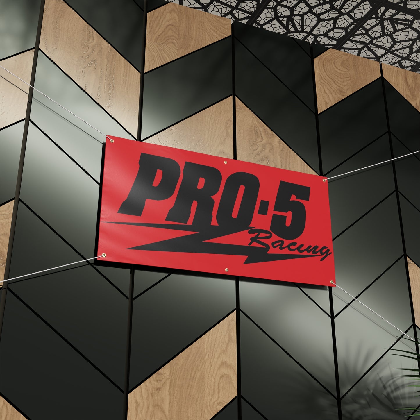 Pro 5 Black/Red Matte Banner