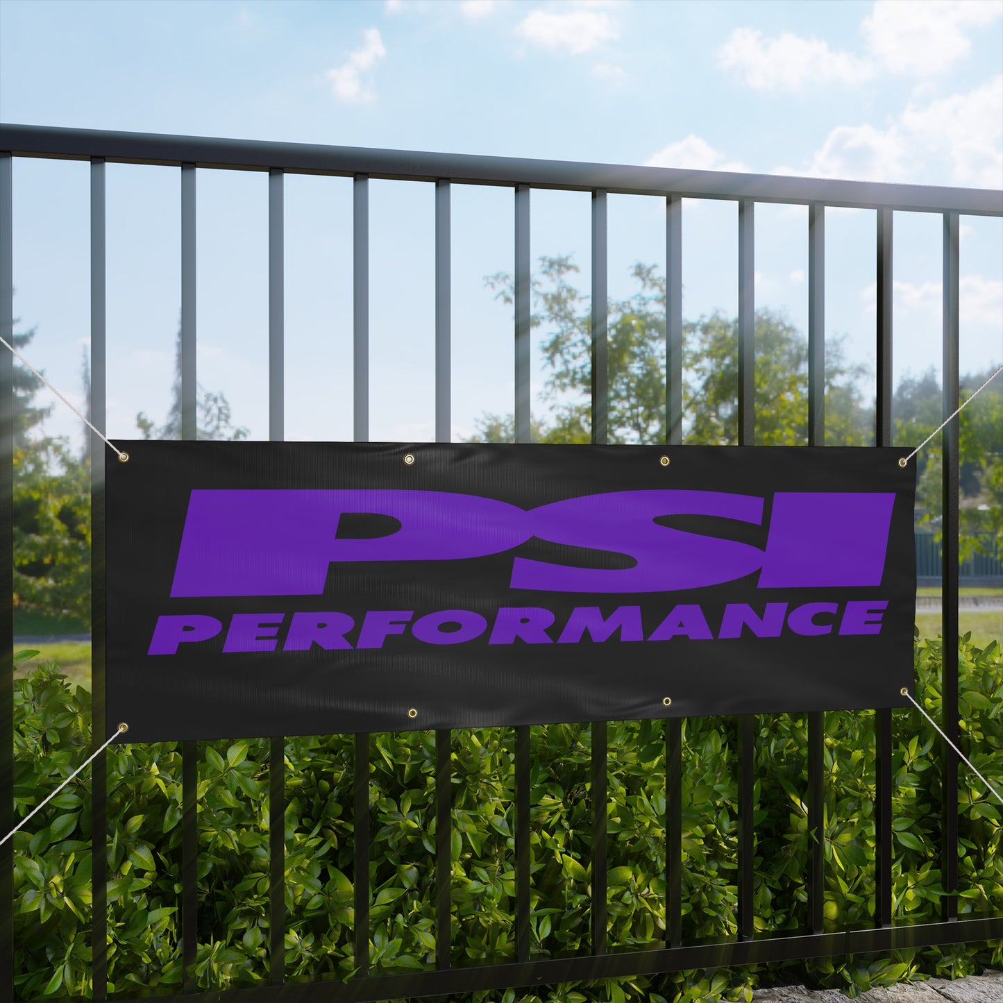Purple Logo PSI Matte Banner