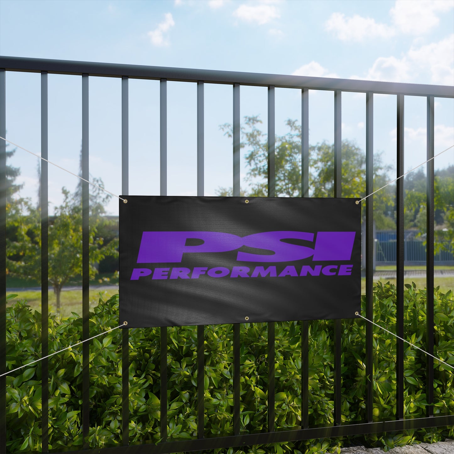 Purple Logo PSI Matte Banner