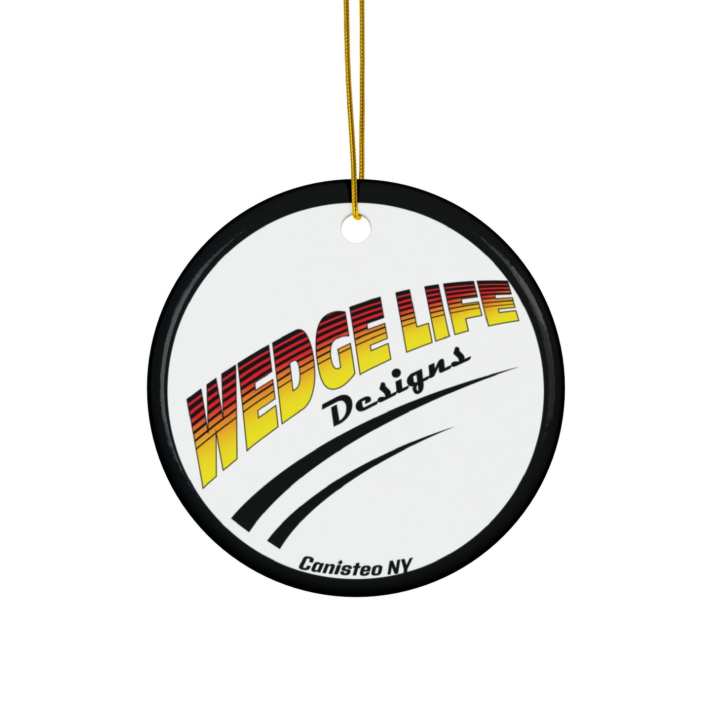 Wedge Life Designs Ceramic Ornaments, 2-Side Print, (1pc, 3pcs, 5pcs, 10pcs)