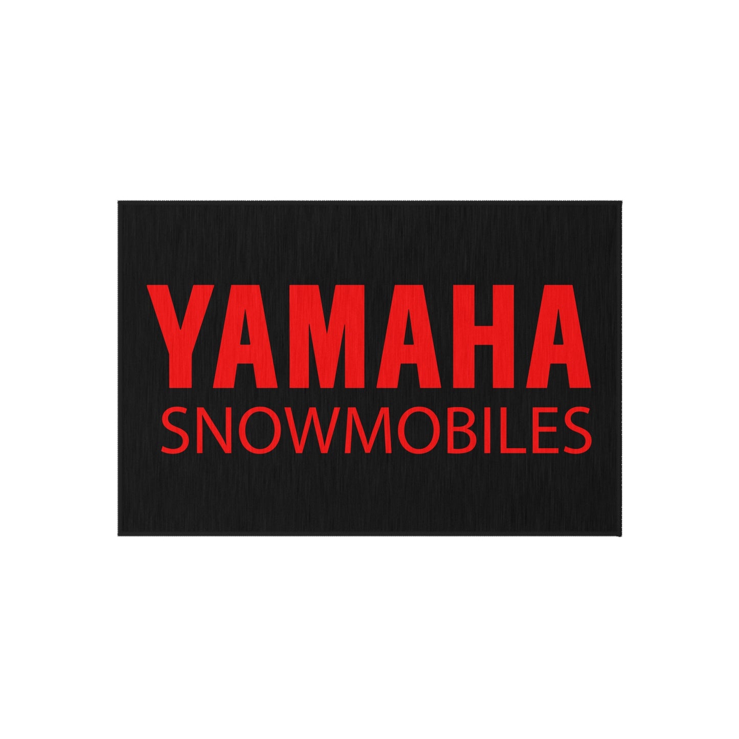 Black Yamaha Snowmobiles Shop Rug