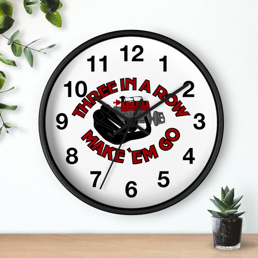 3 in a row Wall Clock