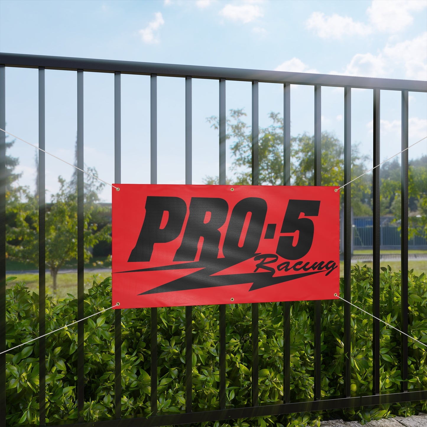 Pro 5 Black/Red Matte Banner