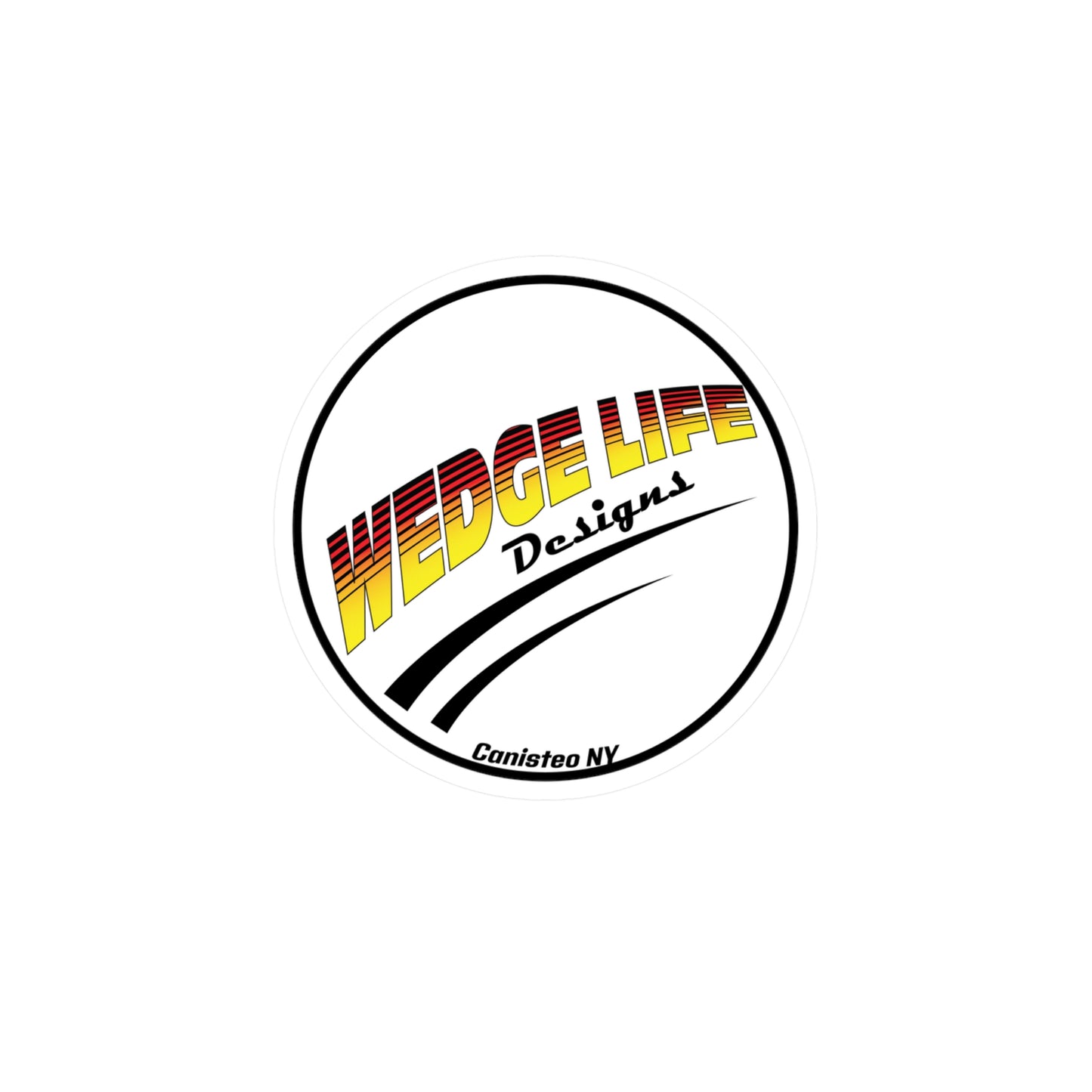 Wedge Life Round Logo Kiss-Cut Vinyl Decals