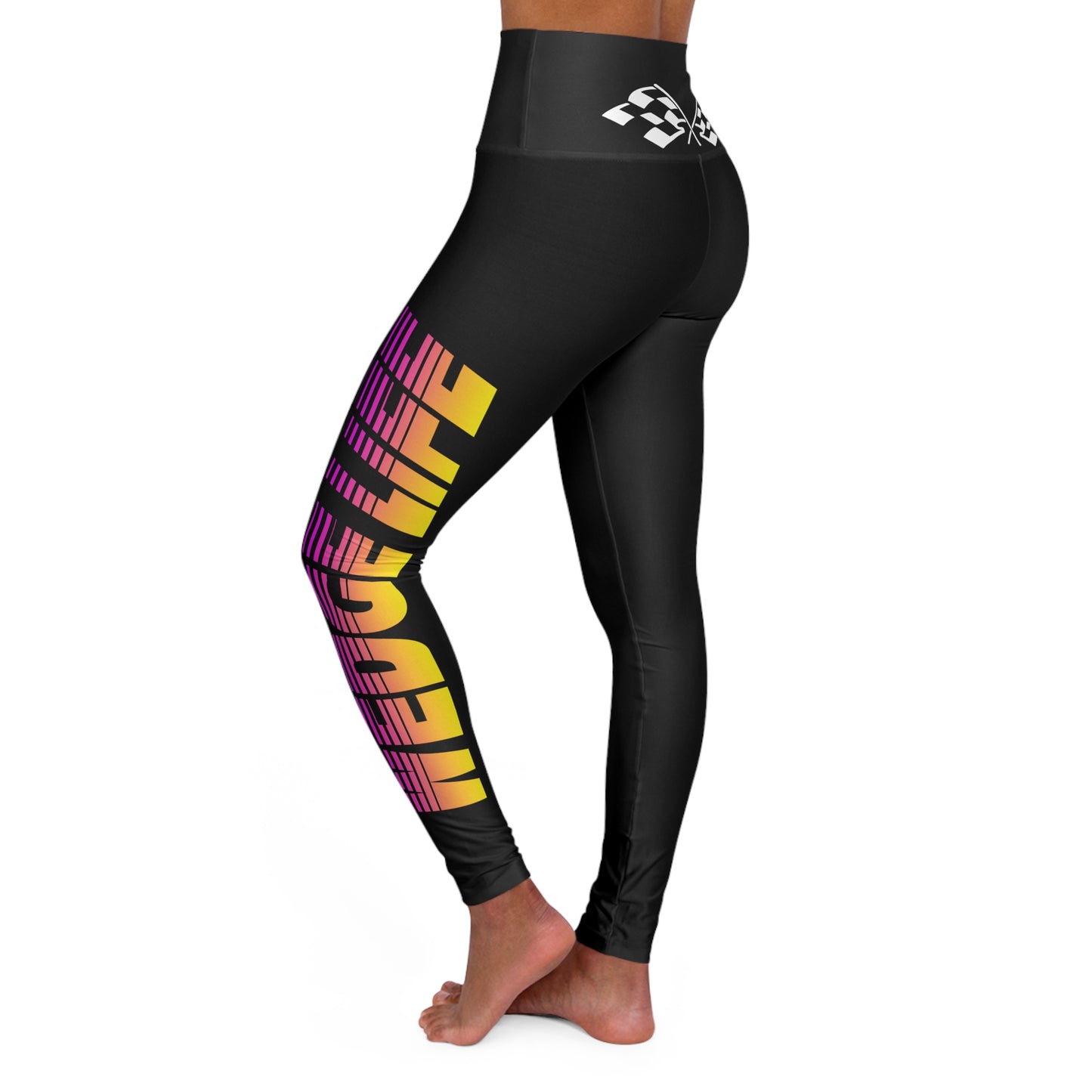 Wedge Life High Waisted Yoga Leggings Sunset