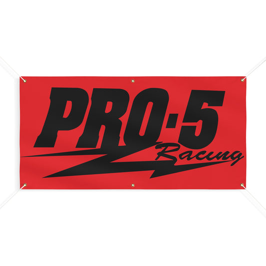 Pro 5 Black/Red Matte Banner
