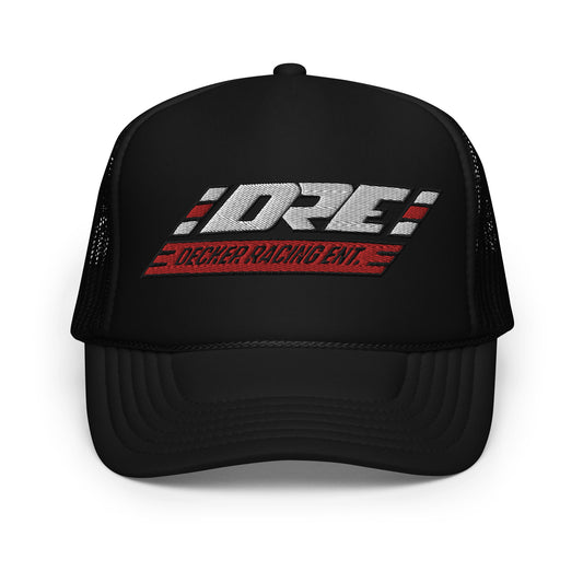 DRE red/white logo Foam trucker hat