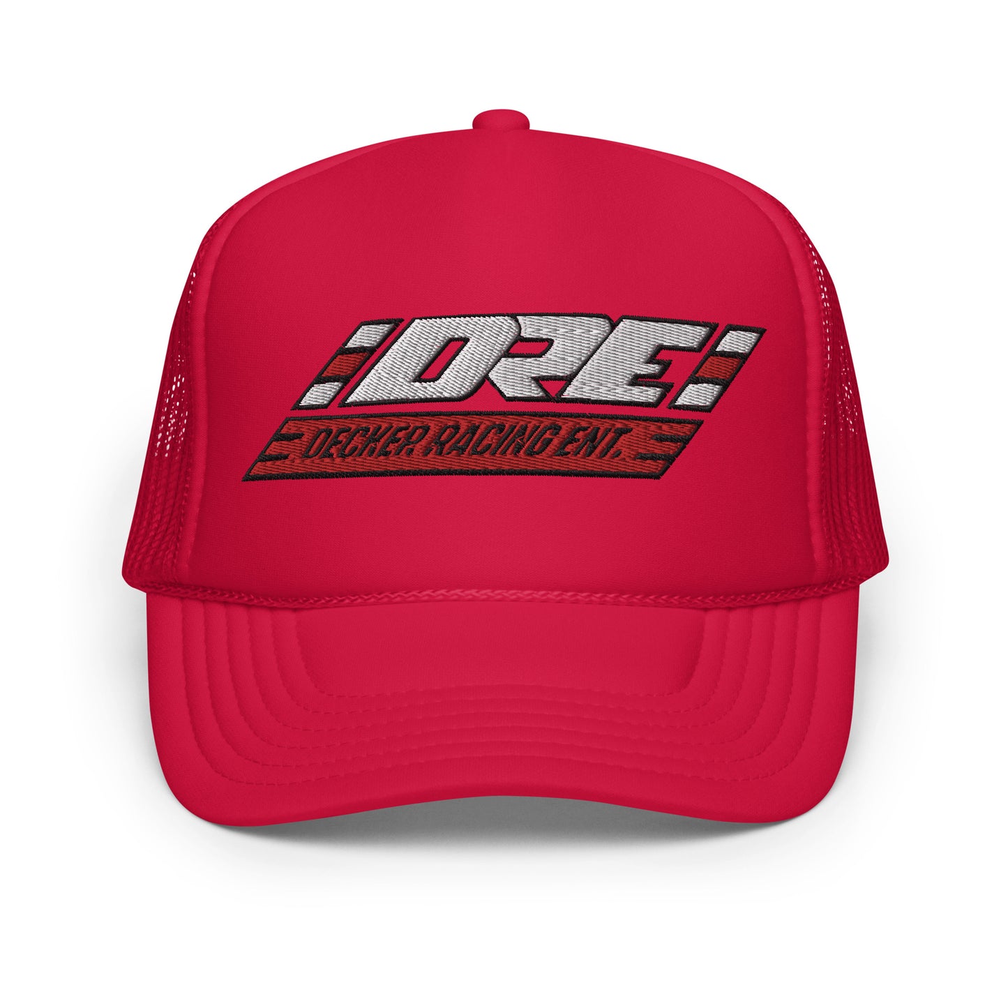 DRE red/white logo Foam trucker hat