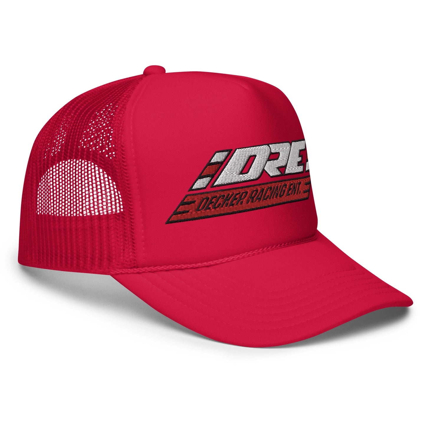 DRE red/white logo Foam trucker hat