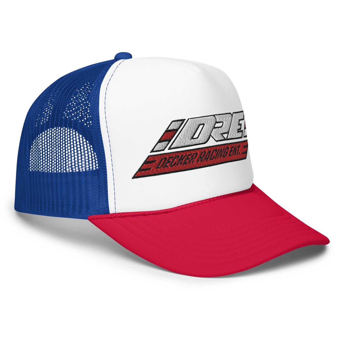 DRE red/white logo Foam trucker hat