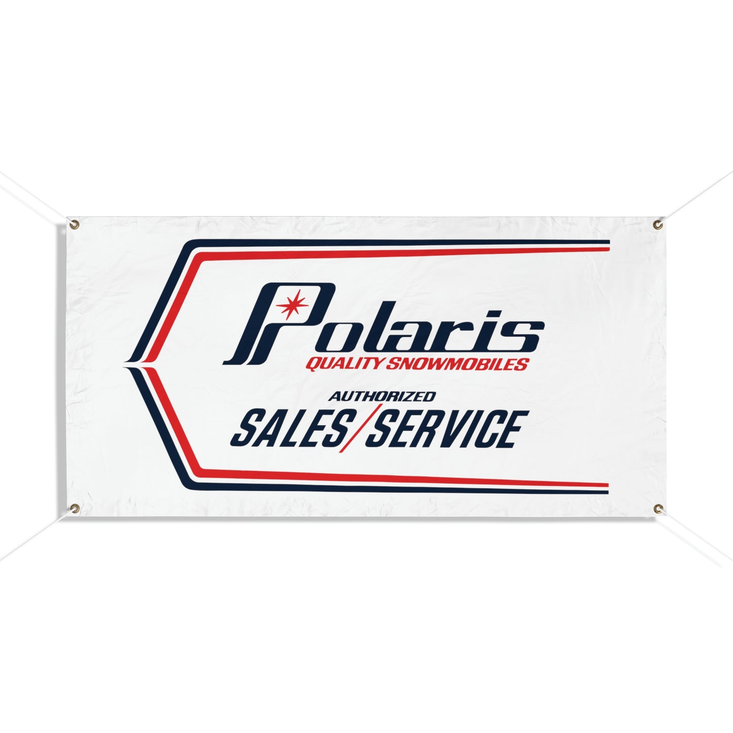 Vintage Polaris Sales and Service Banner 48"x24"